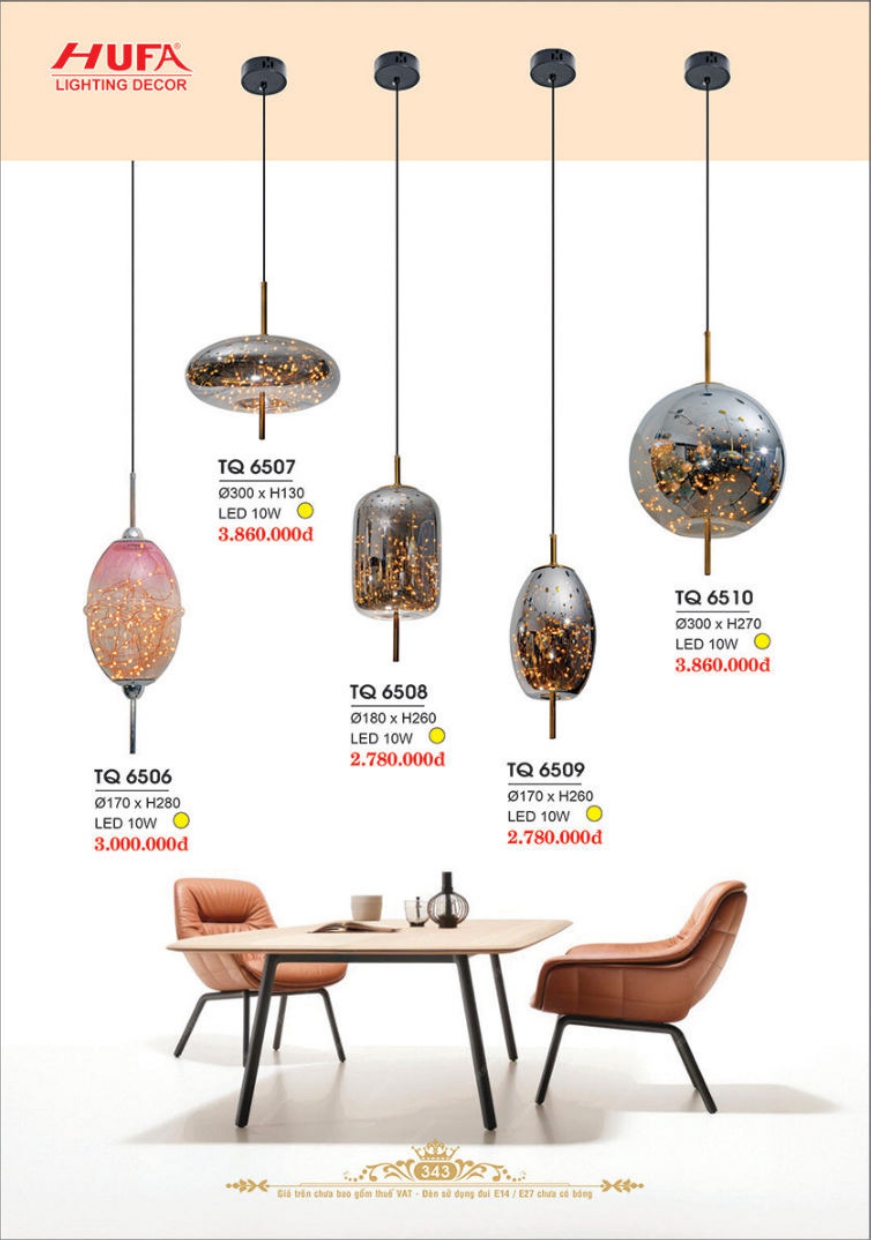 Bảng giá đèn trang trí HUFA